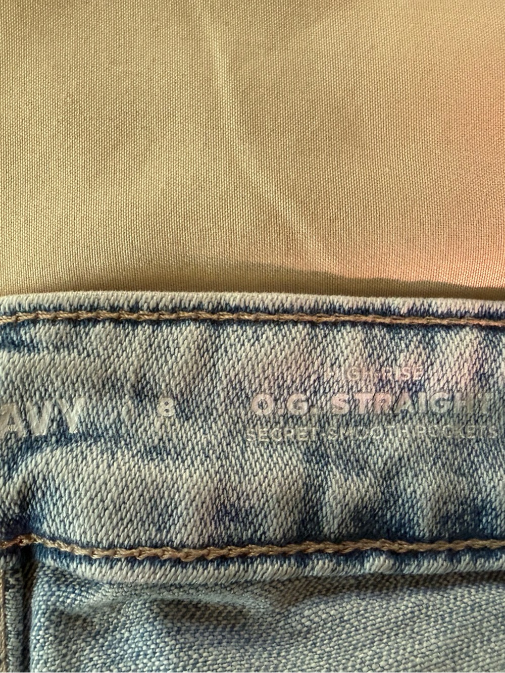 Old Navy Light Blue Distressed Straight-Leg Jeans - Picture 3 of 3